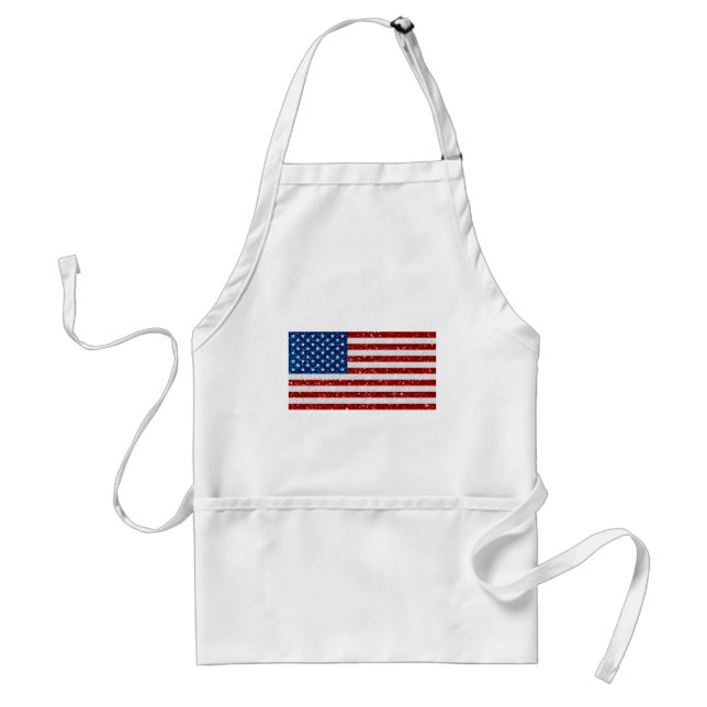 American Flag July 4th Glitter Standard Apron (Front)