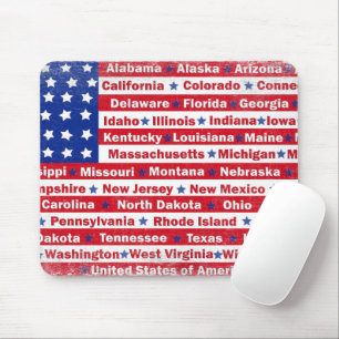 American flag July 4th Mouse Mat