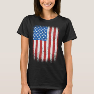 American Flag July 4th Usa Patriotic Red White Blu T-Shirt