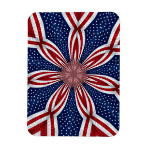 American Flag Kaleidoscope Abstract 1 Magnet