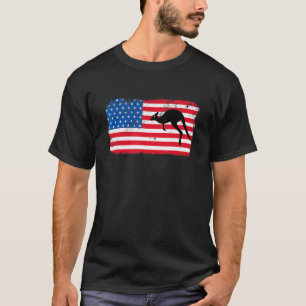 American Flag Kangaroo Kids Men Women 4th Of July T-Shirt