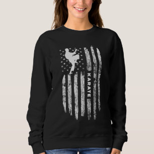 American Flag Karate Clothing - Karateka Vintage K Sweatshirt