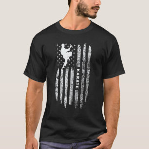 American Flag Karate Clothing - Karateka Vintage K T-Shirt