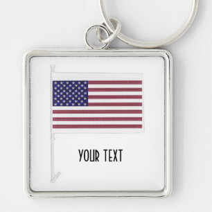 American Flag Key Ring