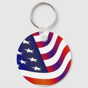 American Flag Key Ring