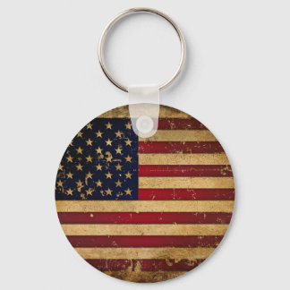 American Flag Key Ring