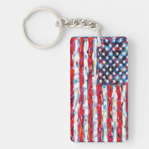 American Flag Key Ring