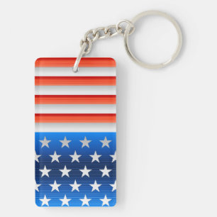 American Flag Key Ring