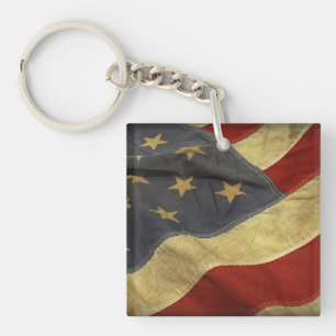 American Flag Key Ring
