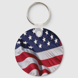 American Flag Key Ring