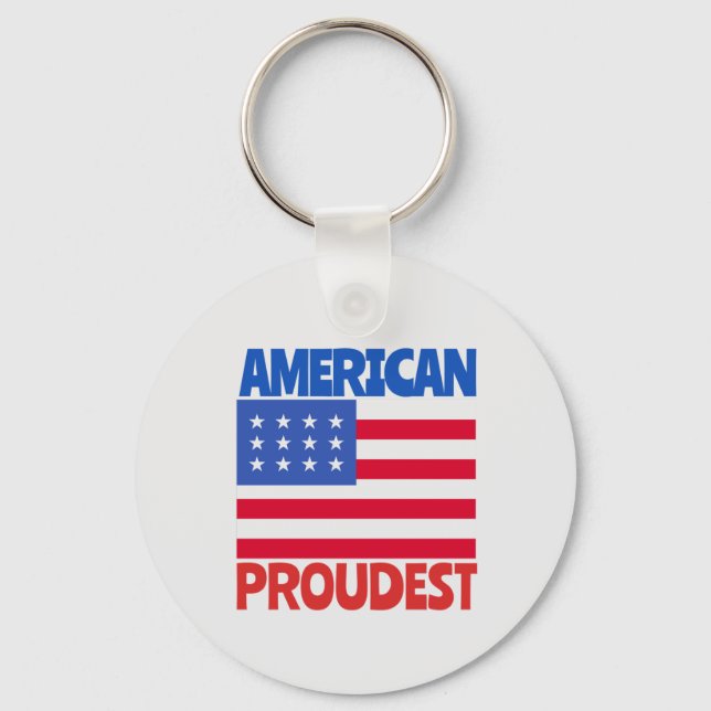 American Flag  Key Ring (Front)
