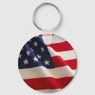American Flag Key Ring