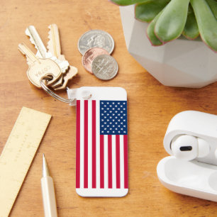 American Flag Keychain