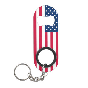 American Flag Keychain Bottle Opener USA