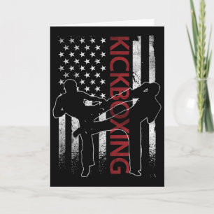American Flag Kickboxing Apparel Us Flag Kickboxer Card