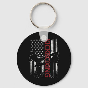 American Flag Kickboxing Apparel Us Flag Kickboxer Key Ring