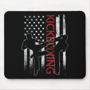American Flag Kickboxing Apparel Us Flag Kickboxer Mouse Mat