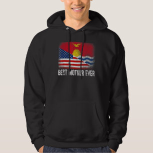 American Flag & Kiribati Flag Best Mother Ever Fam Hoodie