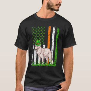 American Flag Kuvasz Dog  St Patricks Day T-Shirt