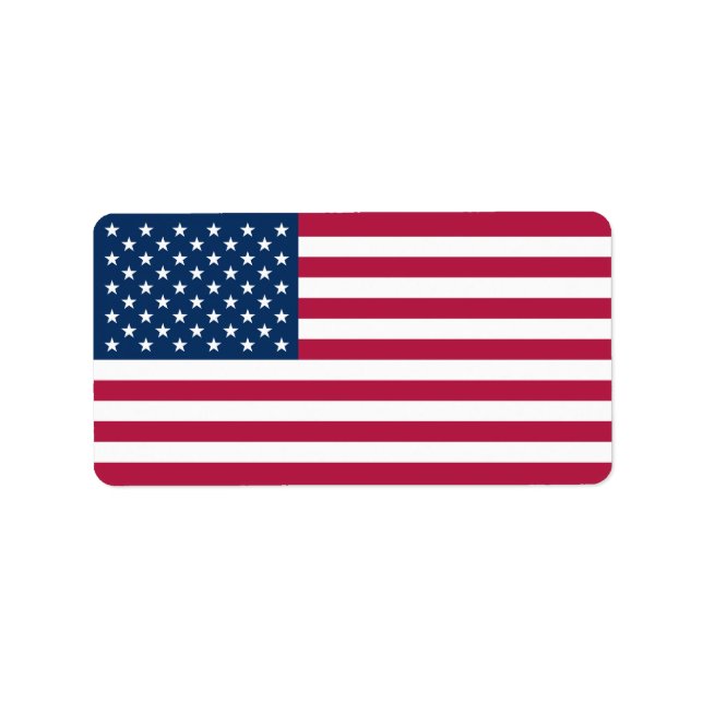 American flag label (Front)