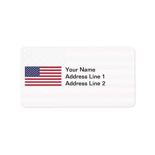 American Flag Label (Front)
