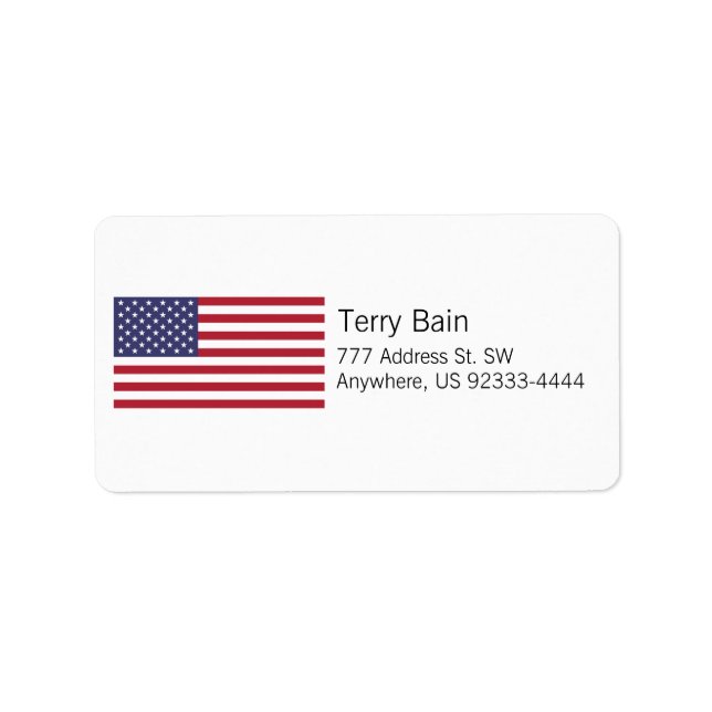 American Flag Label (Front)