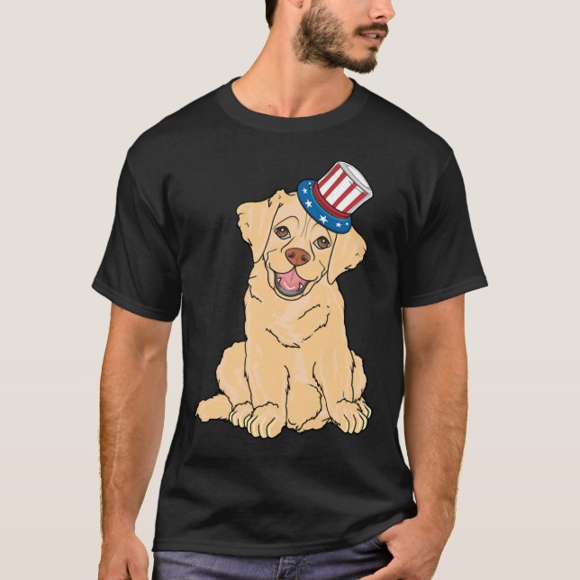 American Flag Labrador T-Shirt (Front)