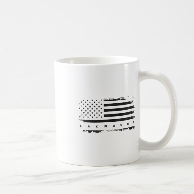 American Flag Lacrosse Apparel - Lacrosse 1  Coffee Mug (Right)