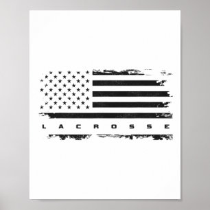 American Flag Lacrosse Apparel - Lacrosse 1 Poster