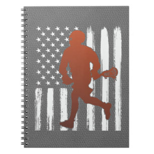 American Flag lacrosse Notebook