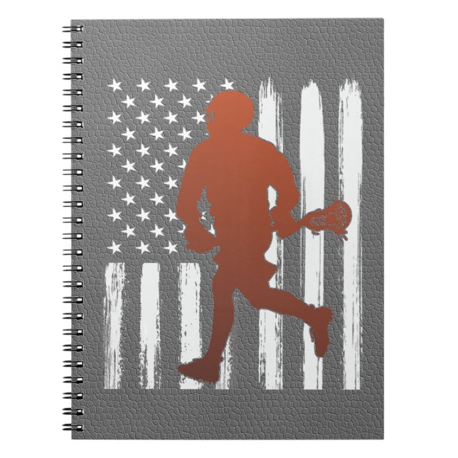 American Flag lacrosse Notebook (Front)
