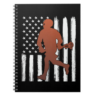 American Flag lacrosse Notebook