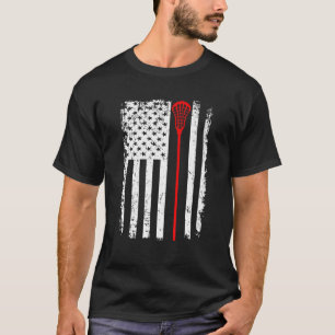 American Flag Lacrosse Team Retro Lacrosse Lover T-Shirt