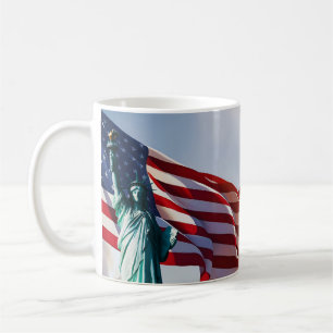 American Flag Lady Liberty Coffee Mug