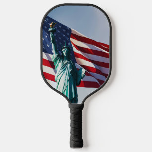American Flag, Lady Liberty Pickleball Paddle