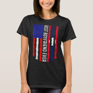 American Flag Laos Flag Best Boyfriend Ever Family T-Shirt