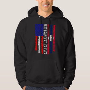 American Flag Laos Flag Best Grandfather Ever Fami Hoodie