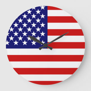 American flag large clock