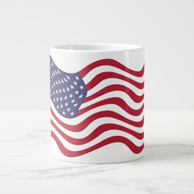 AMERICAN FLAG LARGE COFFEE MUG (Front)