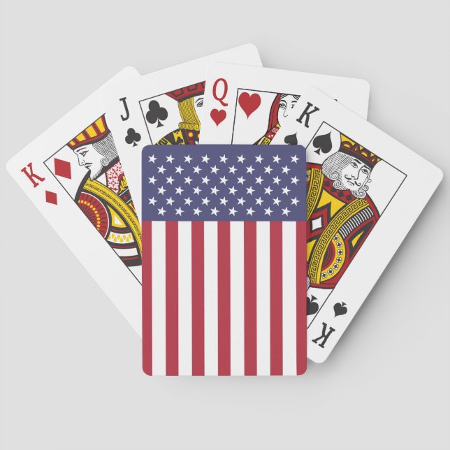 American Flag Large Easy to Read Playing Cards (Back)