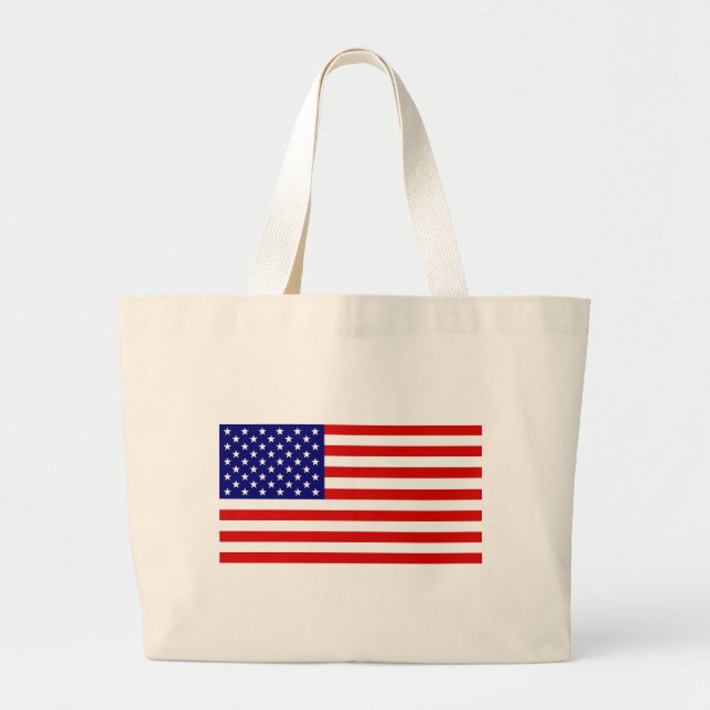 American Flag Large Tote Bag (Front)