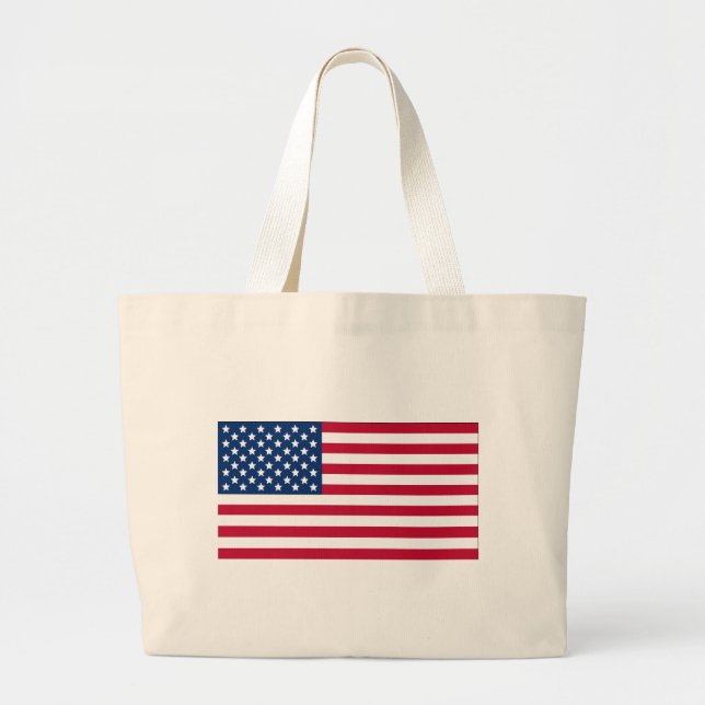 American Flag Large Tote Bag (Front)