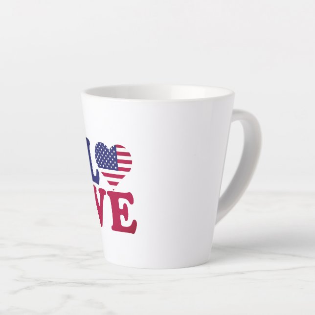 American Flag Latte Mug (Right Angle)