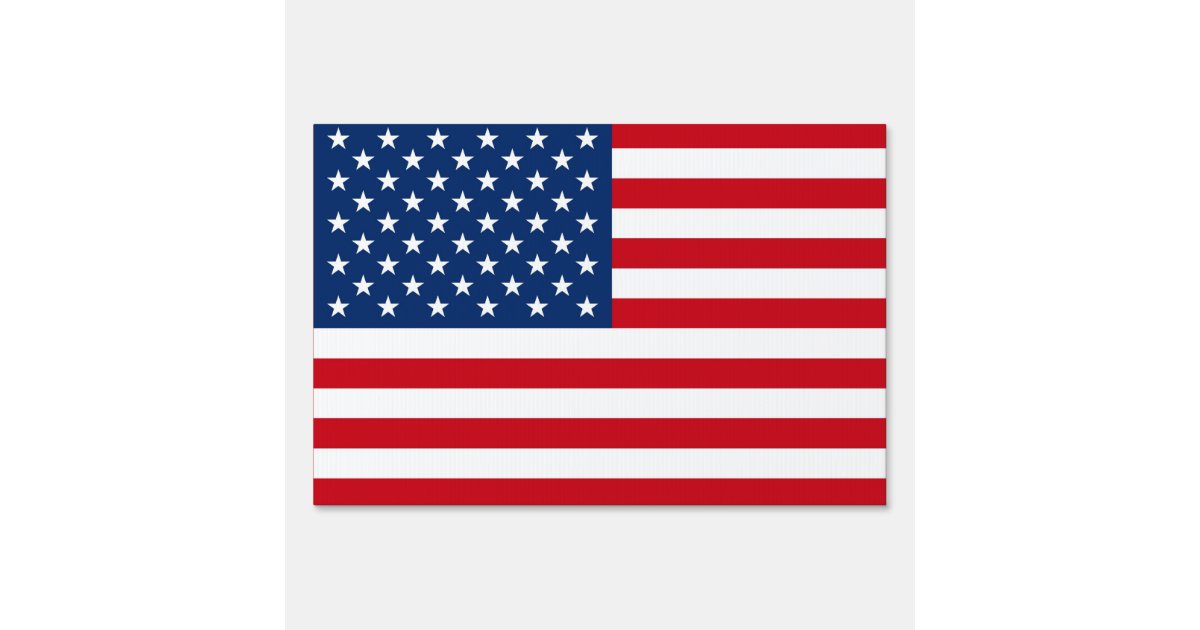 American Flag Lawn Yard Sign Zazzle