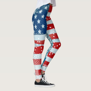 American Flag Leggings