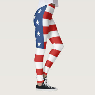 American Flag Leggings
