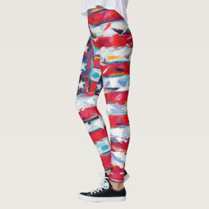 American Flag Leggings