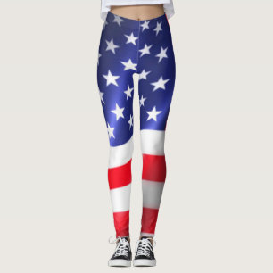 American Flag Leggings Red White and Blue