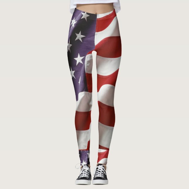 American Flag Leggins Leggings (Front)