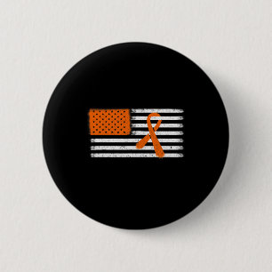 American Flag Leukaemia And Multiple Sclerosis Rib 6 Cm Round Badge